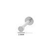 Puncture Earrings Titanium Alloy Heart Shape Electroplating For Women