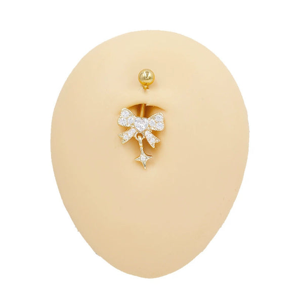 Puncture Jewelry Belly Button Ring Zinc Alloy Heart Shape Unisex