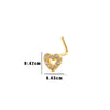 Puncture Jewelry Metal Heart Shape Electroplated For Women