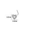 Puncture Jewelry Metal Heart Shape Electroplated For Women