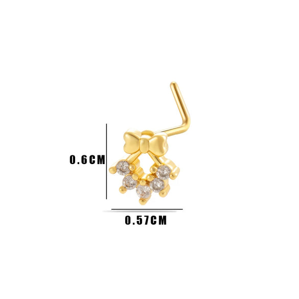 Puncture Jewelry Metal Heart Shape Electroplated For Women