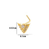 Puncture Jewelry Metal Heart Shape Electroplated For Women