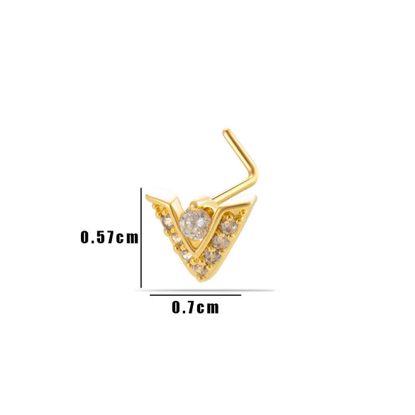 Puncture Jewelry Metal Heart Shape Electroplated For Women