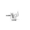 Puncture Jewelry Metal Heart Shape Electroplated For Women
