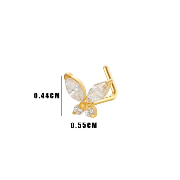 Puncture Jewelry Metal Heart Shape Electroplated For Women