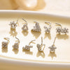 Puncture Jewelry Metal Heart Shape Electroplated For Women