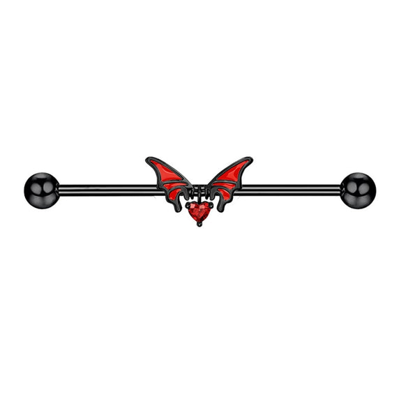 Puncture Jewelry Stainless Steel And Copper Bat Nose Ring Inverted Belly Button Ring Breast Ring Industrial Earrings Geometric Style Electroplated Unisex