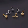 Puncture Jewelry Stainless Steel Flower Insect Snake Shape Electroplated For Women
