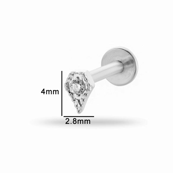 Puncture Jewelry Titanium Alloy Drop Shape Electroplated For Women