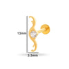 Puncture Jewelry Titanium Alloy Drop Shape Electroplated For Women