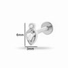 Puncture Jewelry Titanium Alloy Drop Shape Electroplated For Women