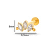 Puncture Jewelry Titanium Alloy Drop Shape Electroplated For Women