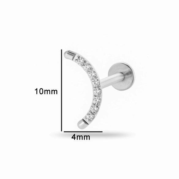 Puncture Jewelry Titanium Alloy Drop Shape Electroplated For Women