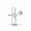 Puncture Jewelry Titanium Alloy Drop Shape Electroplated For Women