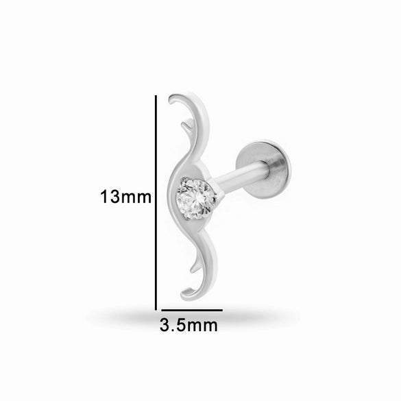 Puncture Jewelry Titanium Alloy Drop Shape Electroplated For Women