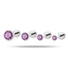 Puncture Jewelry Titanium Alloy Geometric Electroplated Zircon Lip Nail Tragium Ear Nail