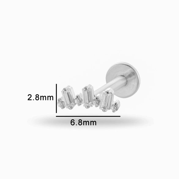 Puncture Jewelry Titanium Alloy Heart Shape Electroplated For Women