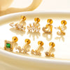 Puncture Jewelry Titanium Alloy Heart Shape Electroplated For Women