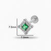 Puncture Jewelry Titanium Alloy Heart Shape Electroplated For Women