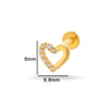 Puncture Jewelry Titanium Alloy Heart Shape Electroplated For Women