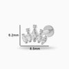 Puncture Jewelry Titanium Alloy Heart Shape Electroplated For Women