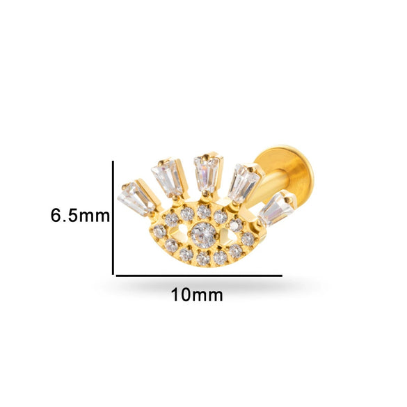 Puncture Jewelry Titanium Alloy Heart Shape Electroplated Pendant For Women
