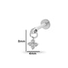 Puncture Jewelry Titanium Alloy Water Drop Shape Zircon Pendant With Inner Teeth Screw Rod Electroplated For Women