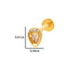 Puncture Ornaments Stainless Steel Copper Zircon Love Butterfly Bow Tie Electroplated For Women