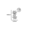 Puncture Ornaments Stainless Steel Copper Zircon Love Butterfly Bow Tie Electroplated For Women