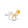 Puncture Ornaments Stainless Steel Copper Zircon Love Butterfly Bow Tie Electroplated For Women