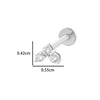 Puncture Ornaments Stainless Steel Copper Zircon Love Butterfly Bow Tie Electroplated For Women