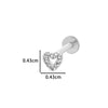 Puncture Ornaments Stainless Steel Copper Zircon Love Butterfly Bow Tie Electroplated For Women
