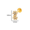 Puncture Ornaments Stainless Steel Copper Zircon Love Butterfly Bow Tie Electroplated For Women