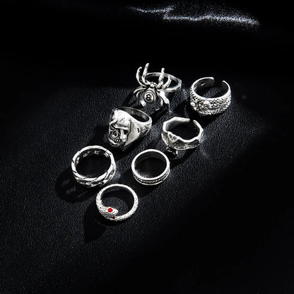 Punk Animal Skull Alloy No Inlaid Rings