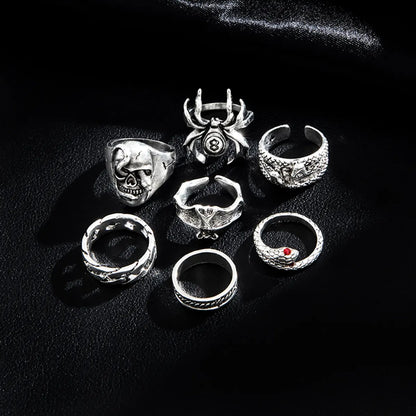 Punk Animal Skull Alloy No Inlaid Rings