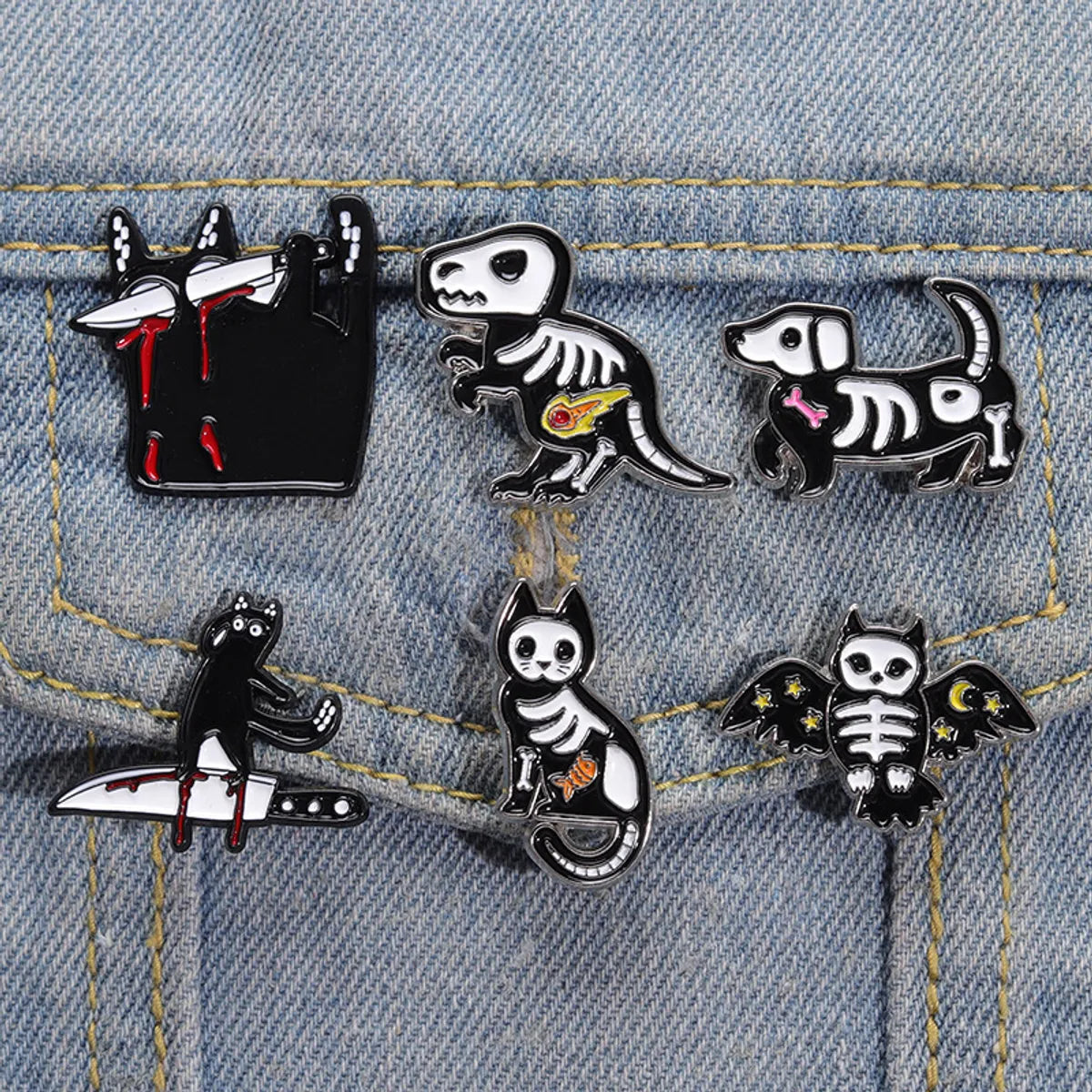 Punk Animal Skull Alloy Plating Unisex Brooches