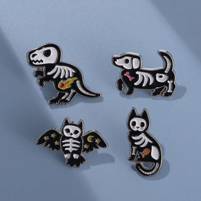 Punk Animal Skull Alloy Plating Unisex Brooches