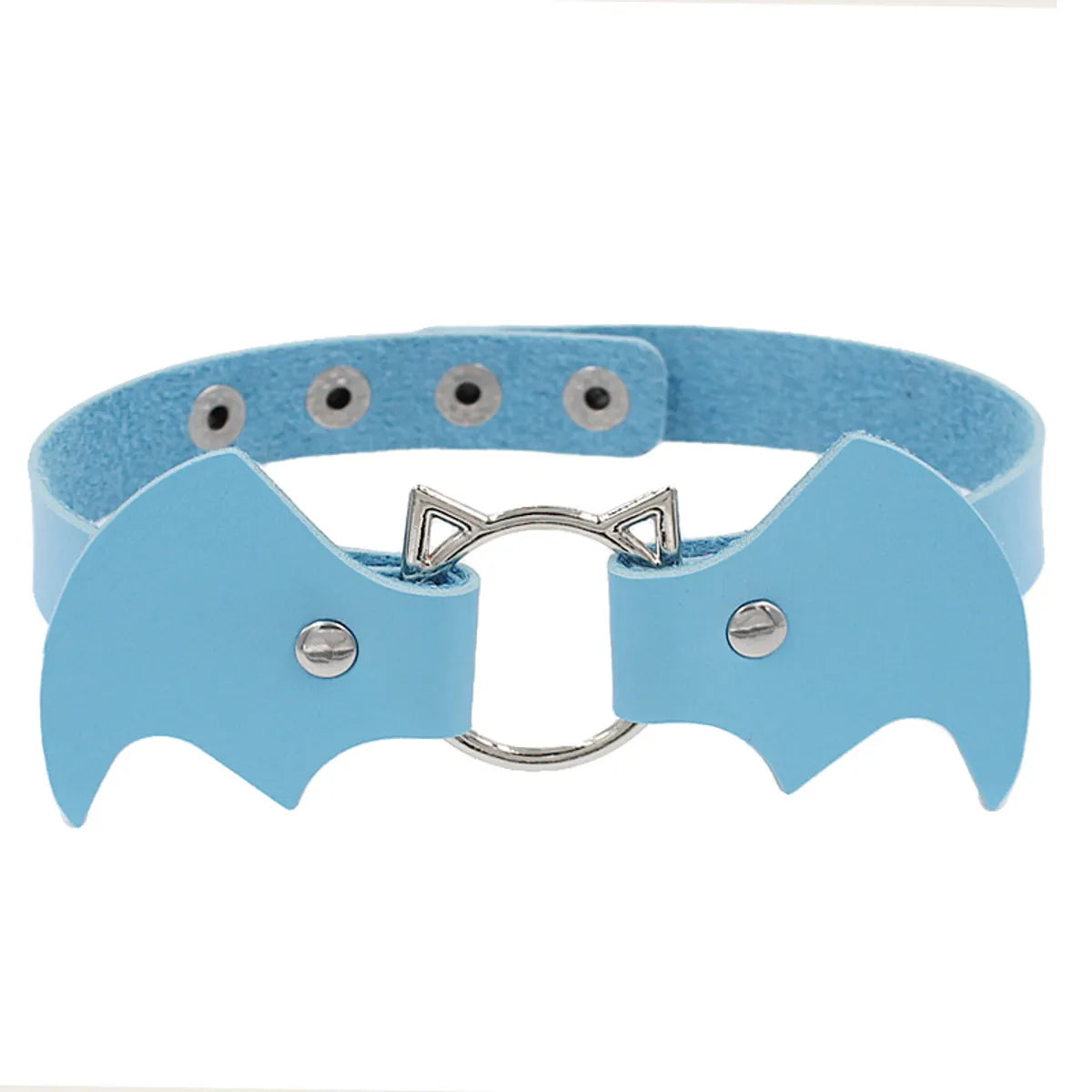 Punk Bat Pu Leather Alloy Halloween Women'S Choker