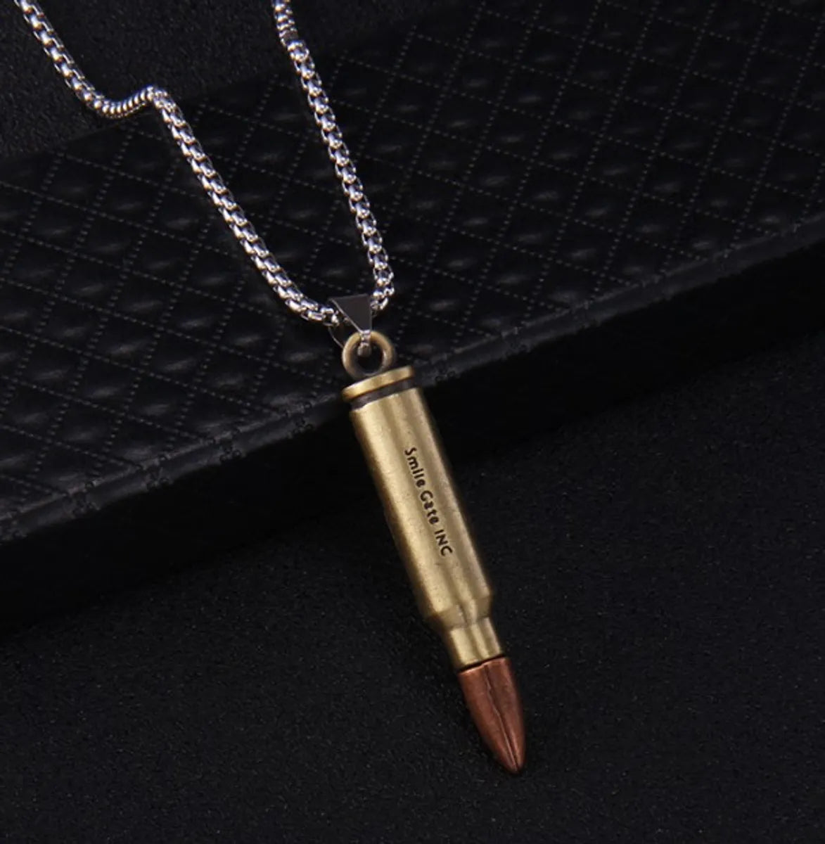 Punk Bullet Stainless Steel Alloy Plating Men'S Pendant Necklace