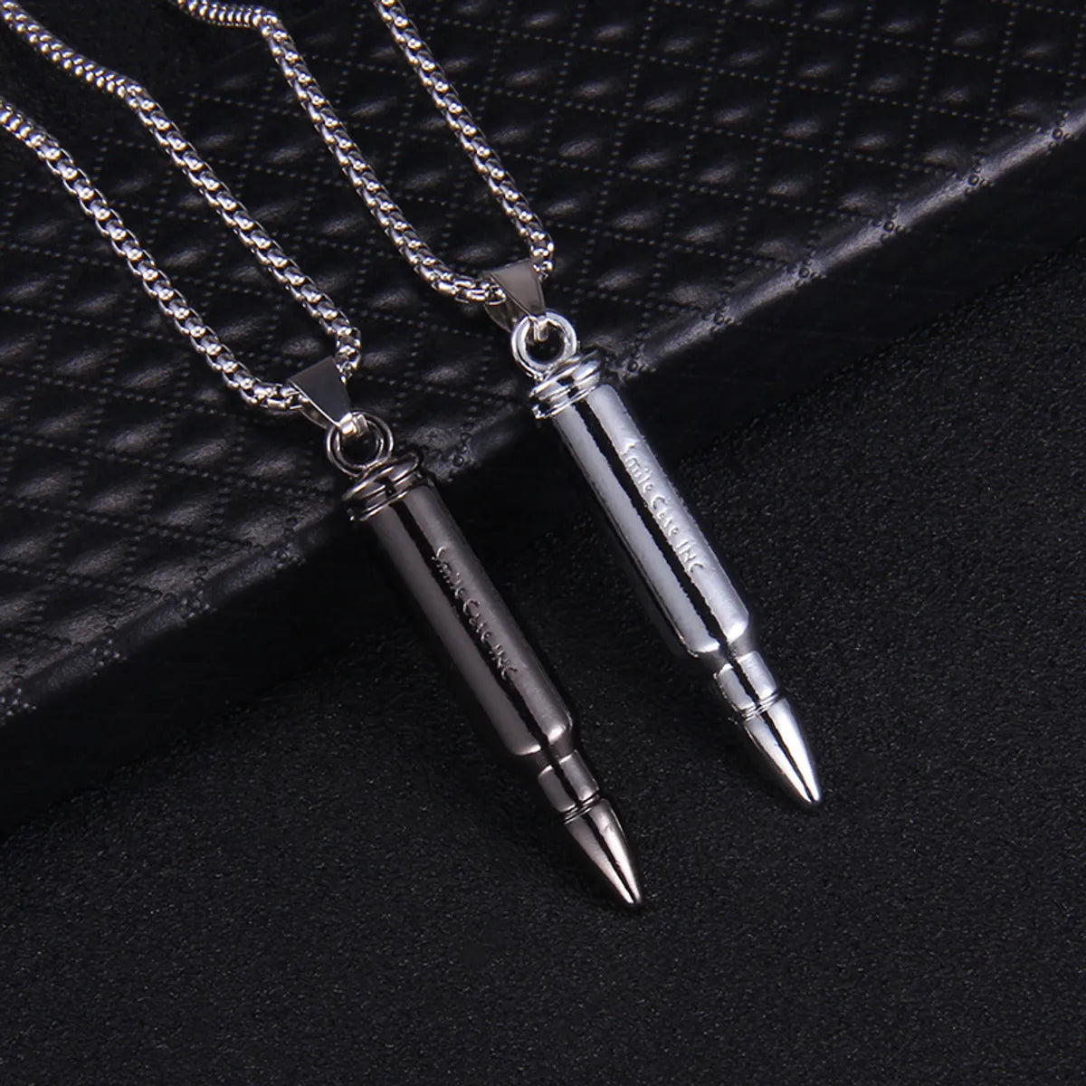 Punk Bullet Stainless Steel Alloy Plating Men'S Pendant Necklace