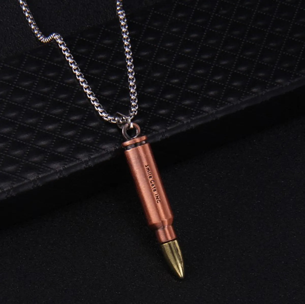 Punk Bullet Stainless Steel Alloy Plating Men'S Pendant Necklace