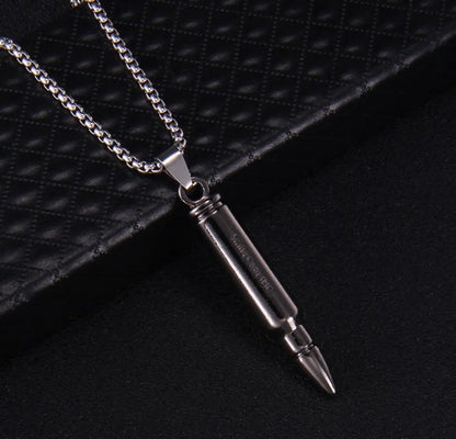 Punk Bullet Stainless Steel Alloy Plating Men'S Pendant Necklace