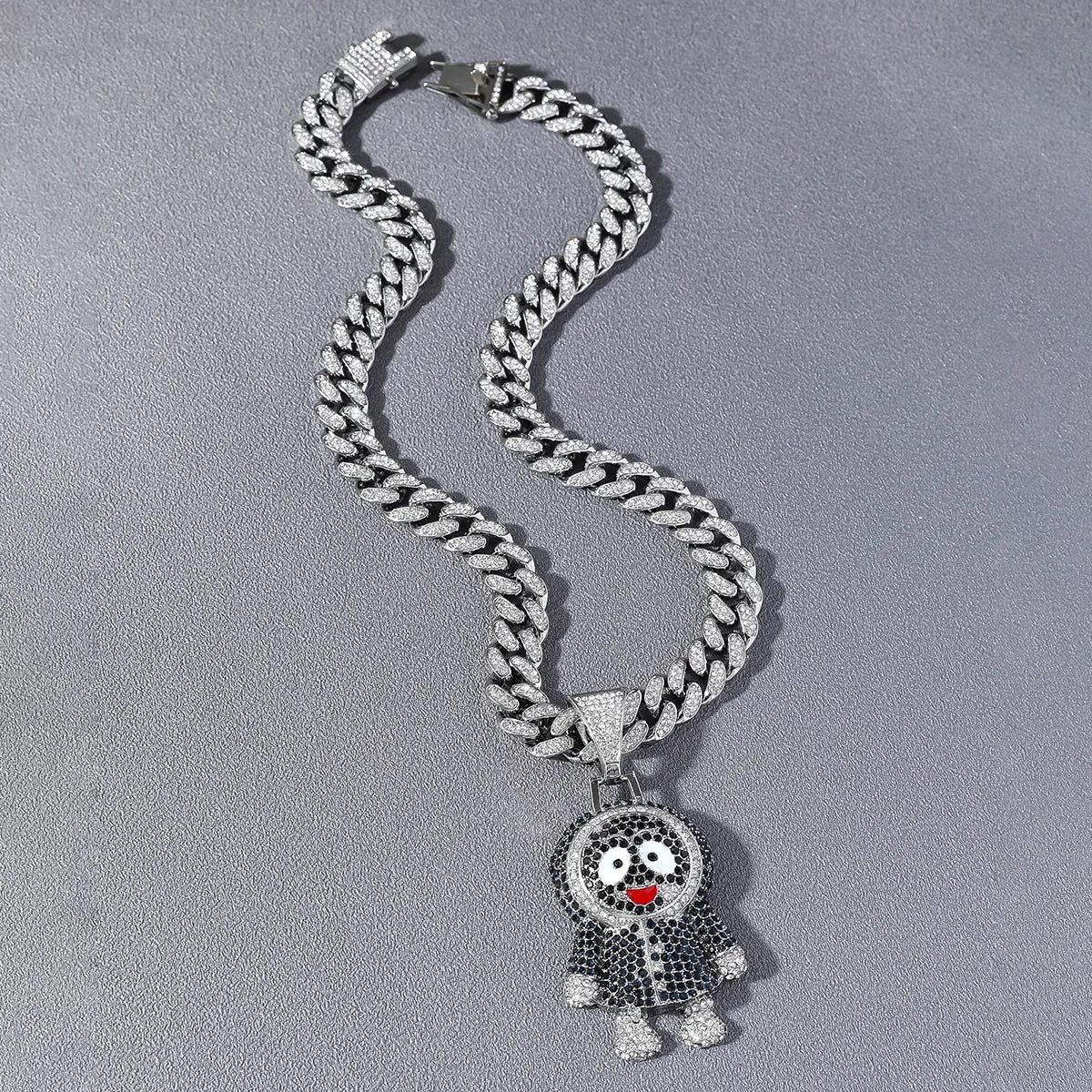 Punk Cartoon Character Alloy Inlay Rhinestones Men'S Pendant Necklace