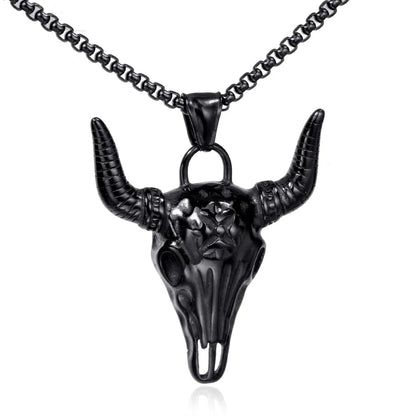 Punk Cattle Titanium Steel None 18K Gold Plated Men'S