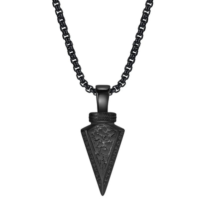 Punk Classic Style Arrow Stainless Steel Men'S Pendant Necklace