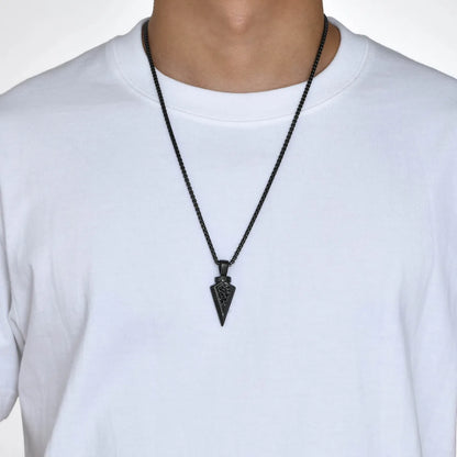 Punk Classic Style Arrow Stainless Steel Men'S Pendant Necklace