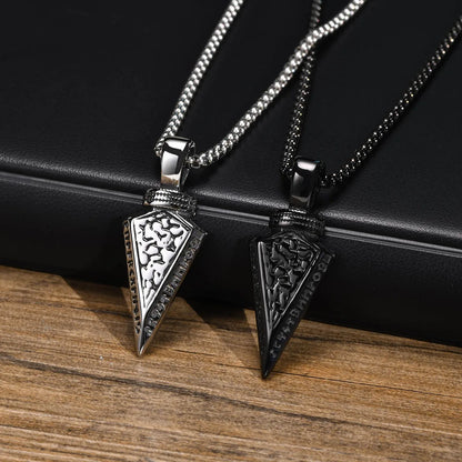 Punk Classic Style Arrow Stainless Steel Men'S Pendant Necklace