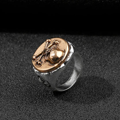 Punk Color Block Alloy Stoving Varnish Men'S Rings