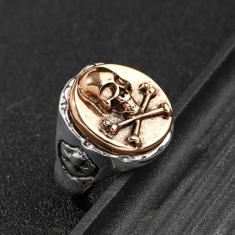 Punk Color Block Alloy Stoving Varnish Men'S Rings