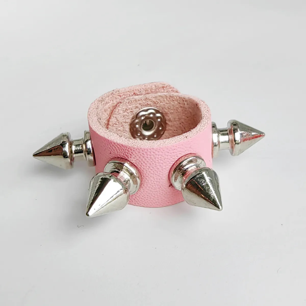 Punk Color Block Pu Leather  Women'S Rings